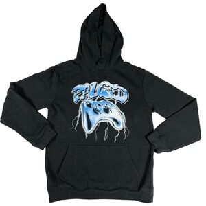 H&M Video Game Controller Graphic Hoodie‎ Black Youth Size 12/4